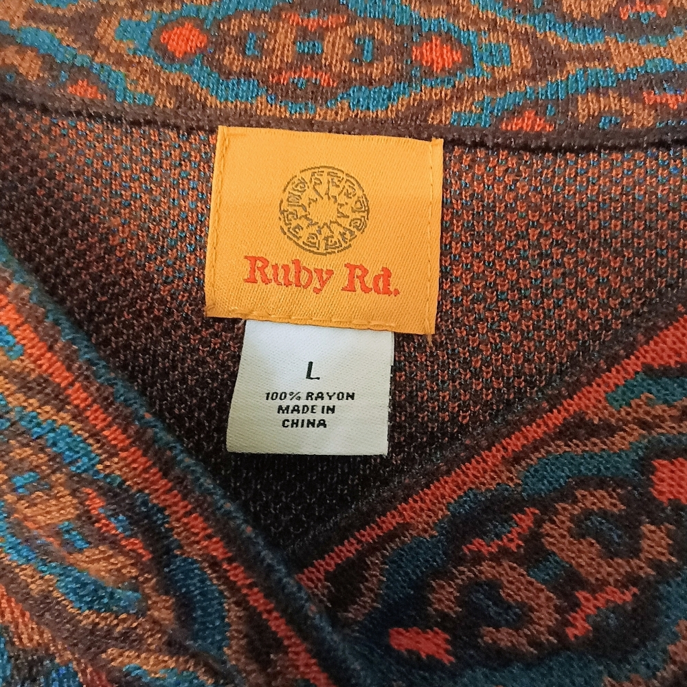 Ruby Rd. Multicolor Patterned Sweater - Picture 2 of 5